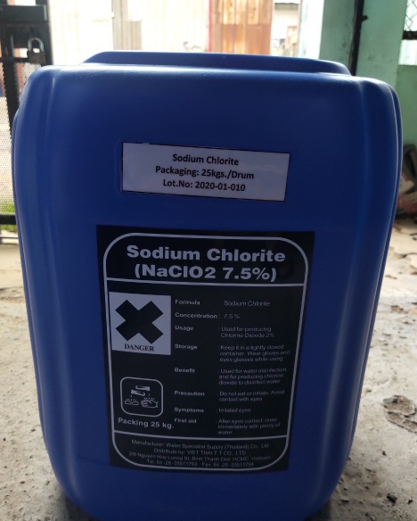 Hóa Chất Sodium Chlorite (NaCLO2) nồng độ 7,5%